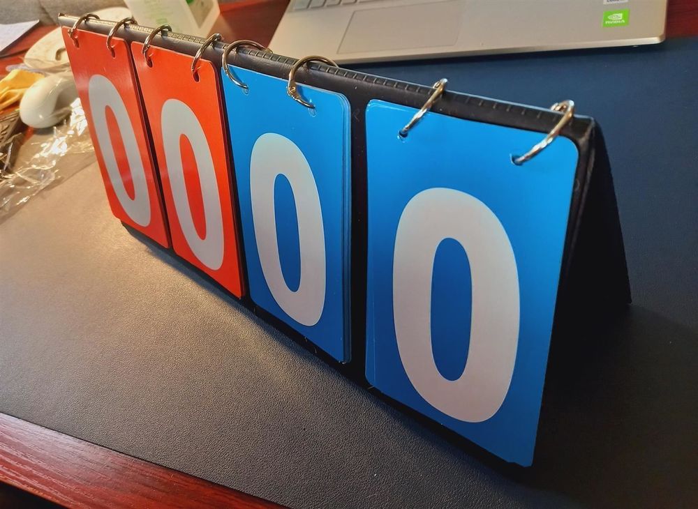 Sport Anzeigetafel FlipScore - Klappbare Punkteanzeige Für Tischtennis, Basketball, Fußball, Volleyball