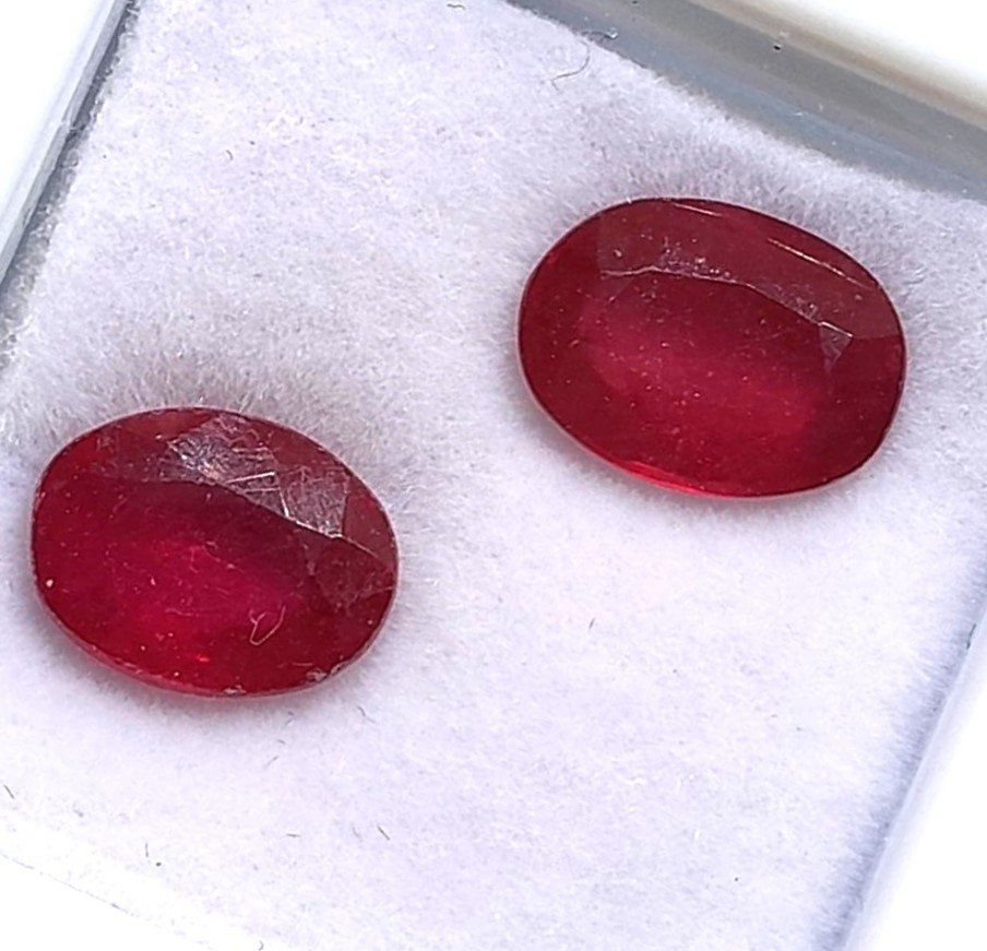 Edelsteine: 2x Rubis ovales 9x7 mm - Valeur 190.- Fr – Neu (gemäss Beschreibung) aus Grimisuat von Valgem 4