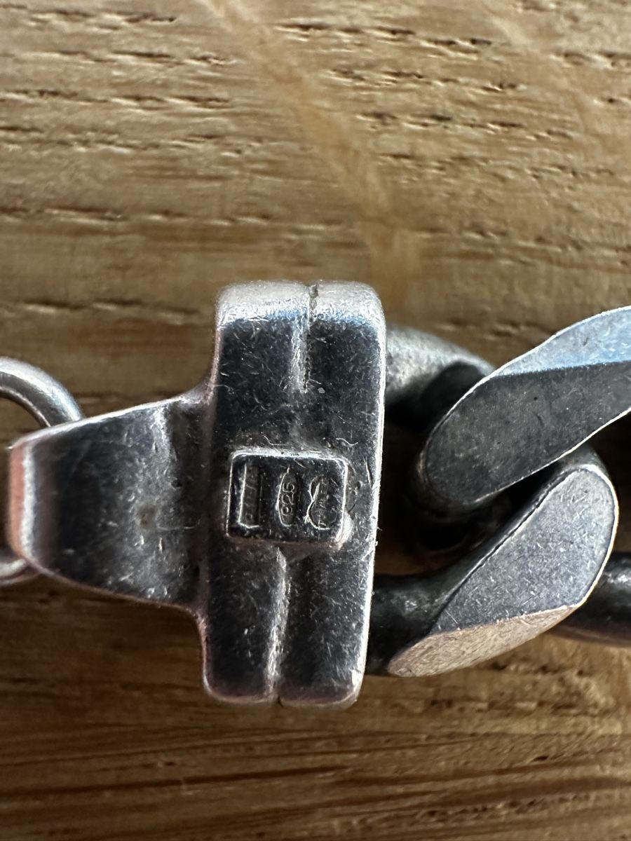 Catenine: Massive Panzerkette aus 925er Sterlingsilber – Usato da Biel/Bienne venduto da Violetbutterfly 1