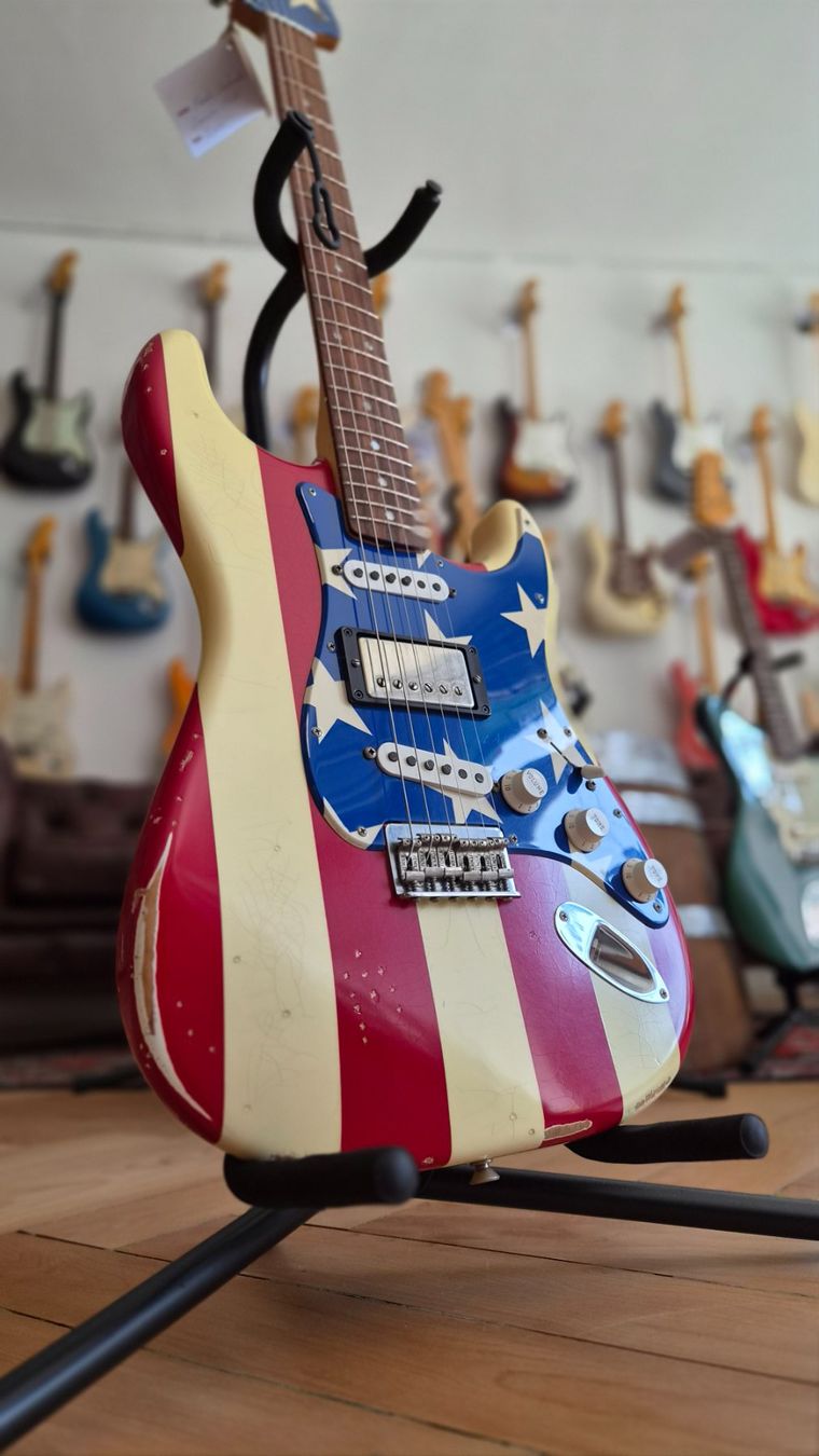 Strumenti musicali: Fender "This Tool Kills Hate" Stratocaster – Usato da pieterlen venduto da AntonelloGuitars