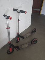 Scooter Set 2 Stk. Aluminium Rot Schwarz Faltbar