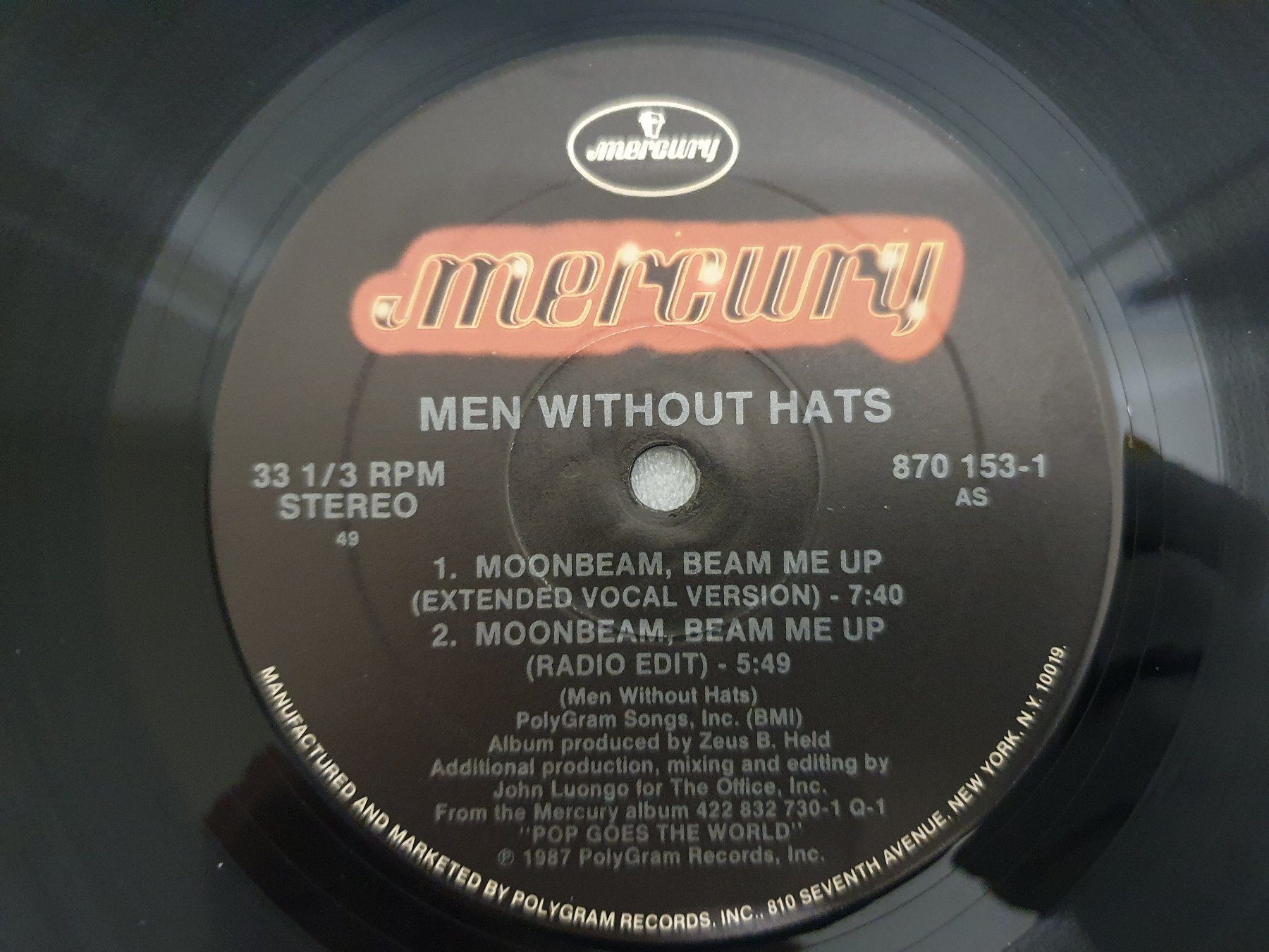 Vinyles: Men Without Hats - Moonbeam (Single, Synth-pop) – D'occasion à Uster par Vinyl-Leidenschaft 3