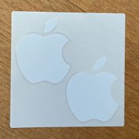 2 Kleber Apple Logo weiss, neu