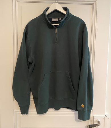 Carhartt Half-Zip Sweatshirt Dunkelgrün/Petrol – Grösse XL