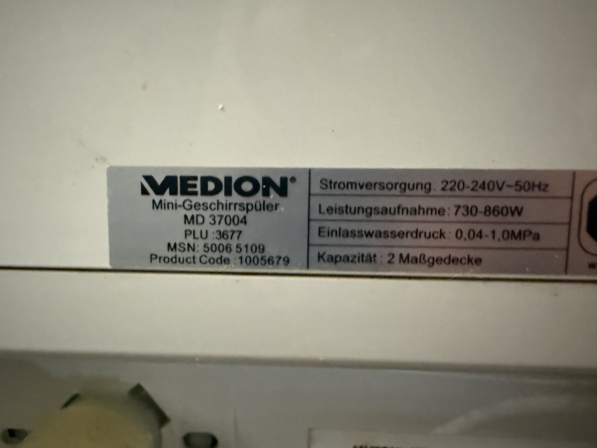 Lavastoviglie: Medion Mini -Geschirspüler – Usato da Steinmaur venduto da Bal-Rajmi1 3