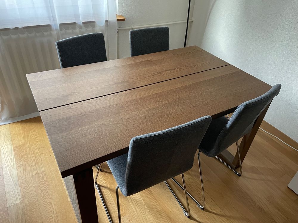 Wooden table with 4 chairs kaufen auf ricardo