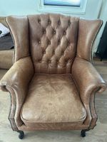 Ledersessel Chesterfield braun gebraucht