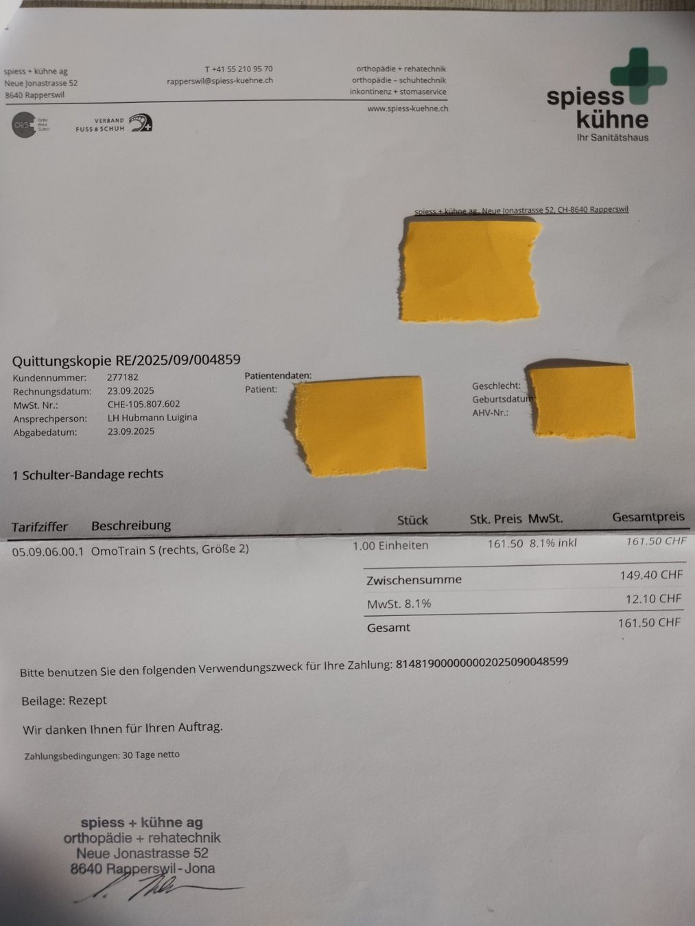 Attrezzature mediche: Bauerfeind OmoTrain S Schulterbandage - Grösse S – Usato da Jona venduto da Argus36 8