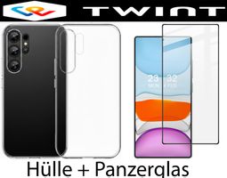 HÜLLE+PANZERGLAS Glas Cover CLEAR Case für Samsung S25 ULTRA