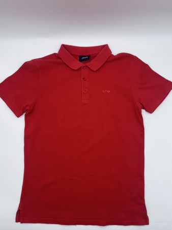 Rotes Armani Jeans Polo Shirt, Grösse M - Sommerliches Rot!