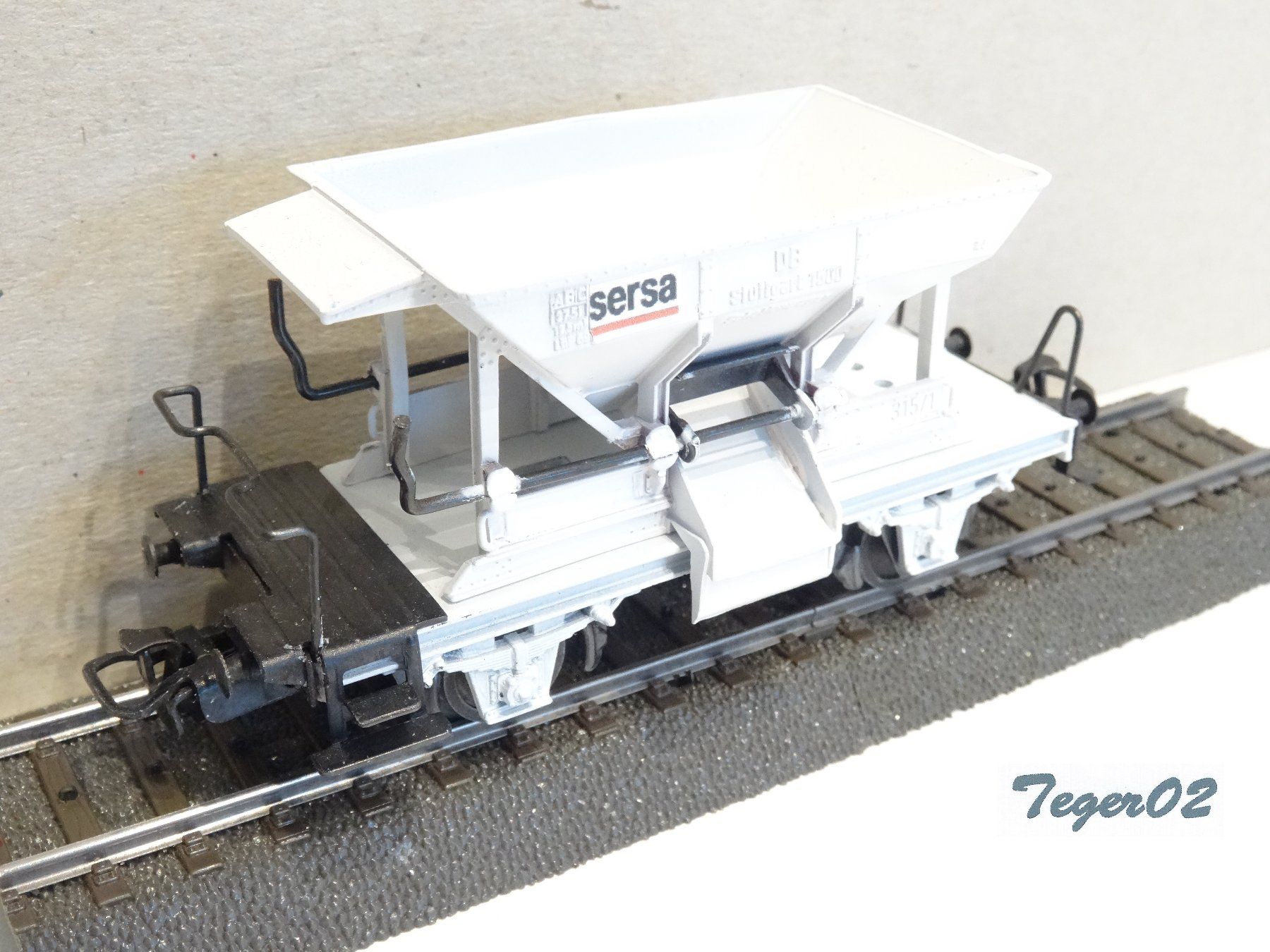 Märklin Modellini di ferrovie: Märklin H0 4610 Kieswagen "sersa" – Usato da Hochdorf venduto da Teger02