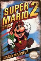 Retro Super Mario 2 Blechschild Super Nintendo Switch Retro