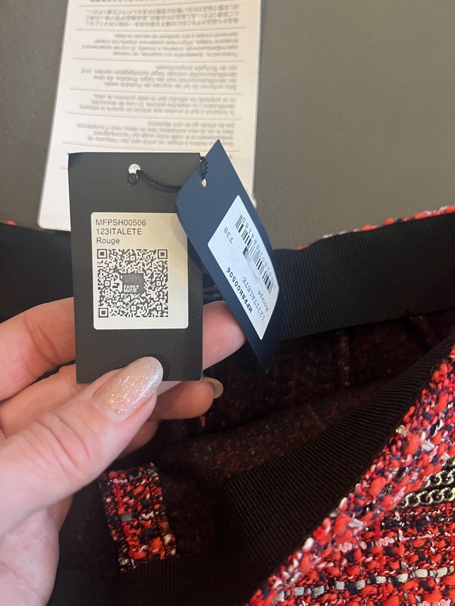 Maje Pantaloni: MAJE tweed shorts red NEW – Nuovo e nell'imballaggio originale da Steinhausen venduto da Stylelene14 3