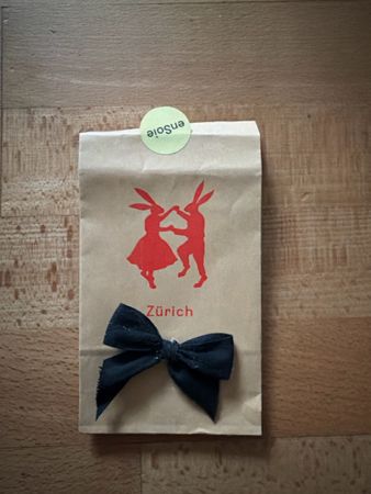 Ensoie Papiertüte Schleife schwarz klein