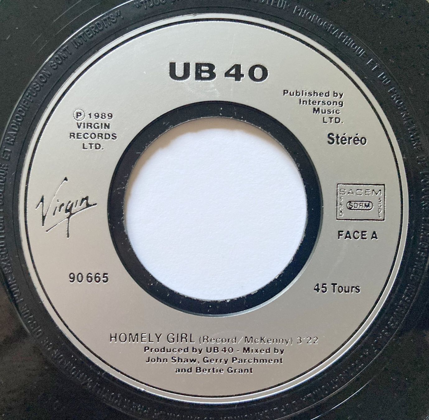 Dischi in vinile: UB 40 - HOMELY GIRL – Usato da Bottens venduto da hotter-than-hell 2