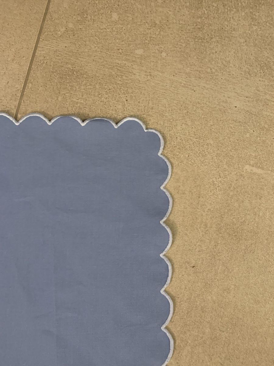 Stoffe: Tischtuch Stoff, extralang, blau & Servietten Stoff – Gebraucht aus Rothenburg von Chance777 1