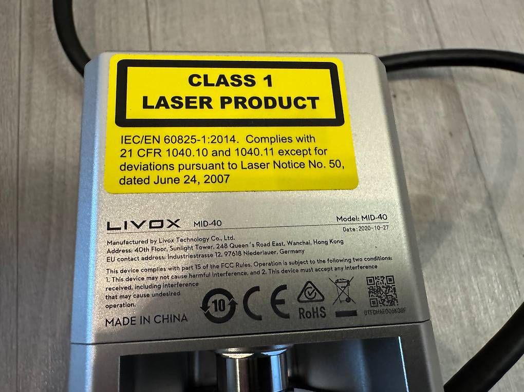 Scanner: LIDAR Laserscanner Livox Mid-40 NEU – Usato da Walzenhausen venduto da nobelsales 5
