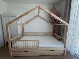 Kinderbett Hausbett Melomoon - praktisch wie neu