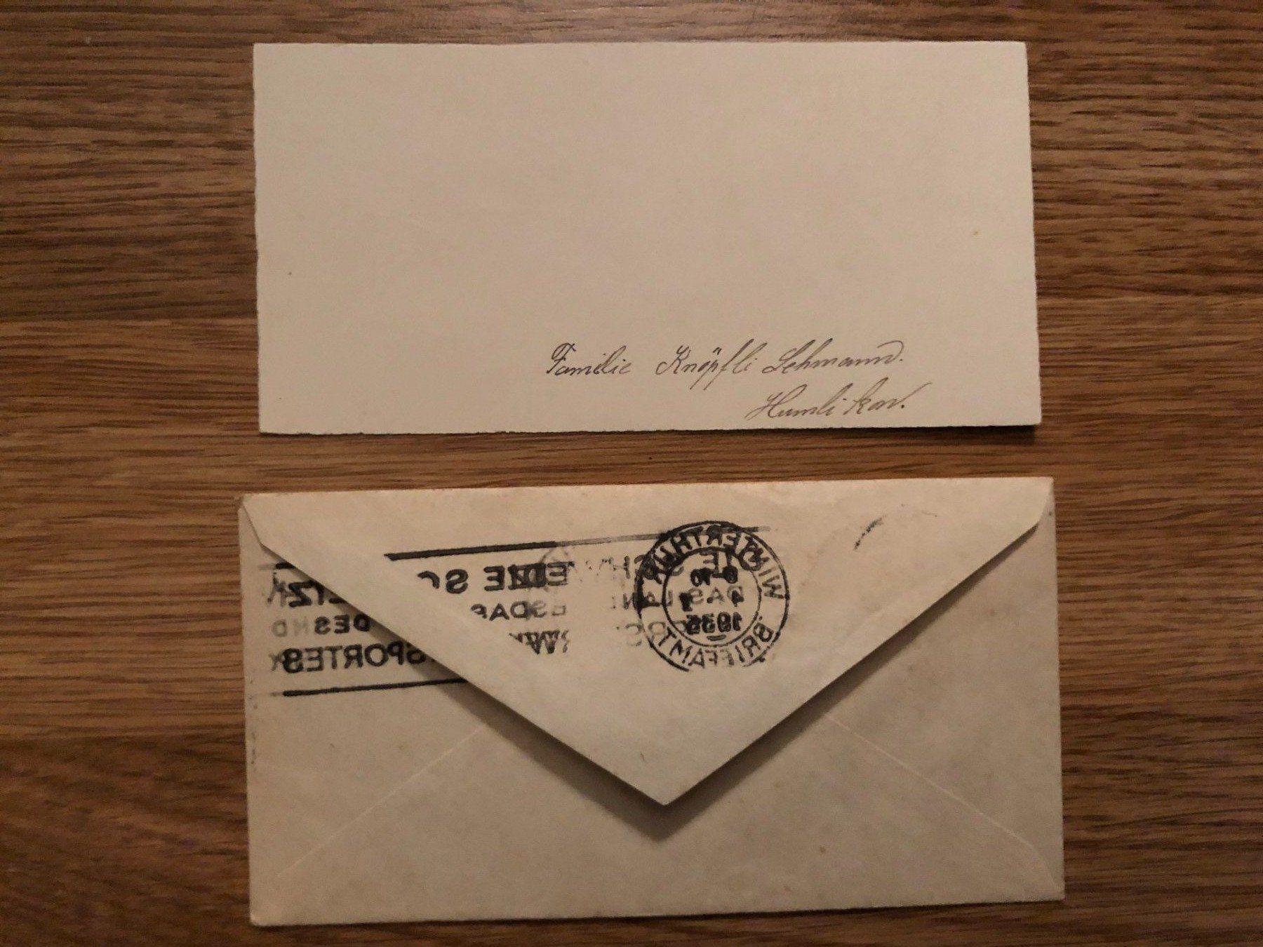 Tutti i francobolli: Kleinbrief mit Neujahrskärtchen, 4.1.1935 Winterthur 1 – Usato da Landquart venduto da interesse63 2