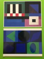 2x Postkarten Leo Breuer & Victor Vasarely
