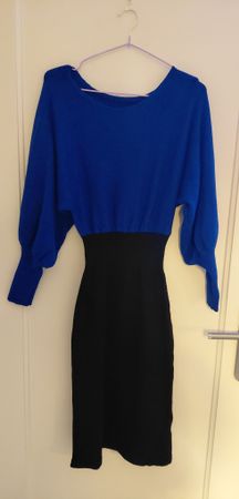 Puffärmel Wollkleid