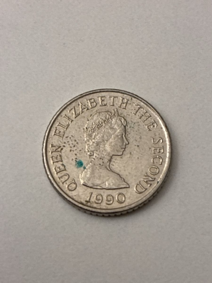Tutti le monete: Nr. 83: 5 Pence, Jersey, 1990 – Usato da Burgdorf venduto da Yakari5165 1