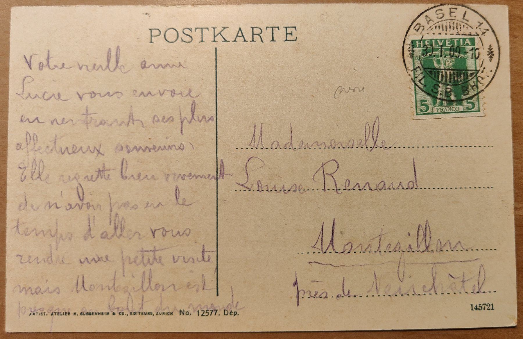 Ansichtskarten: Chur Lürlibad um 1910 – Gebraucht aus St. Erhard von Chaeferli6 1