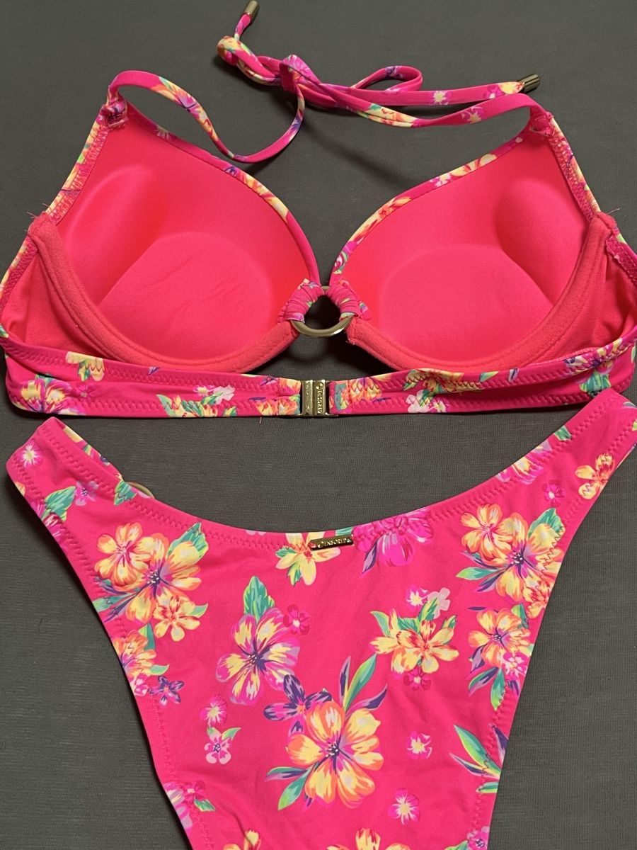 Costumi da bagno & Bikini: Pink Blumen Bikini Gr. S mit Push-up Effekt – Nuovo (secondo la descrizione) da Möhlin venduto da eny_lsk7 1