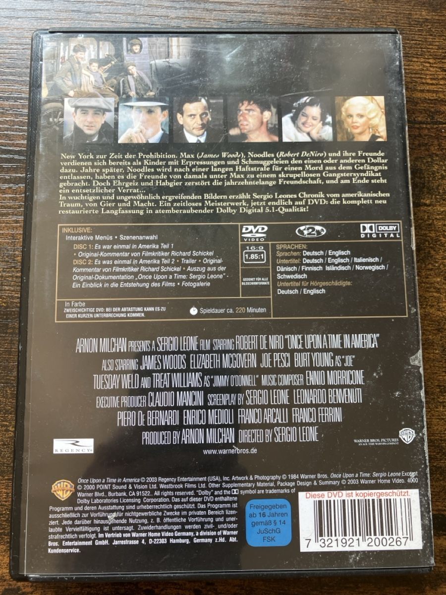 Tous les DVDs: Es war einmal in Amerika DVD – D'occasion à Glarus par Jhuber78 1