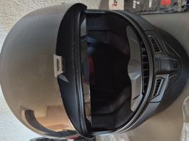 Motorradhelm schwarz matt Visier neu ungebraucht
