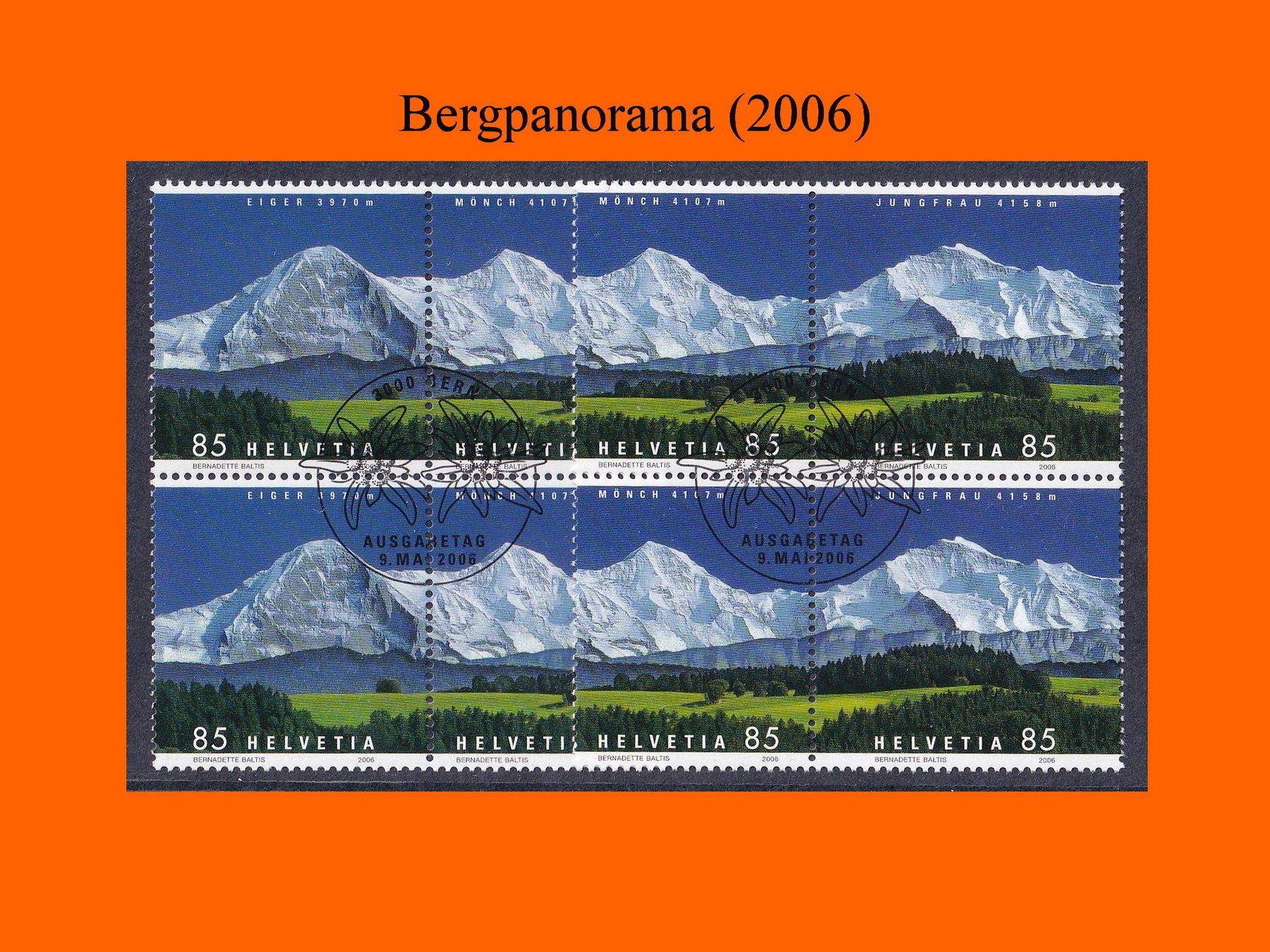 Alle Briefmarken: Viererblock "Bergpanorama" (2006) – Neu (gemäss Beschreibung) aus Dübendorf von Jumbo1990
