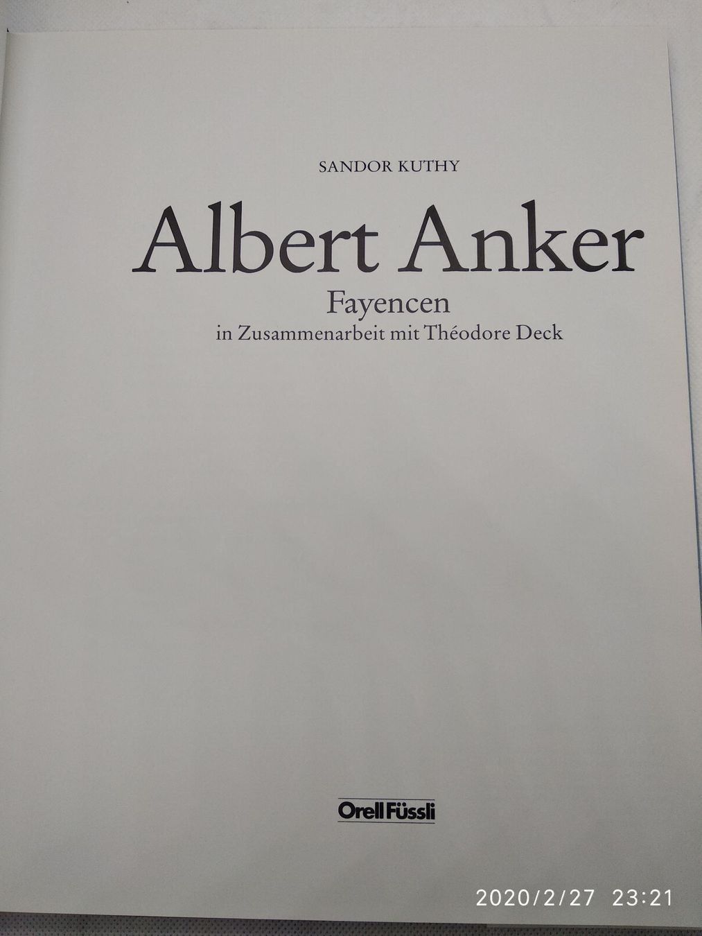 Ancres: ALBERT ANKER – D'occasion à Goldach par Gaip 7