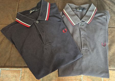 2 x Fred Perry M size blue and grey choral