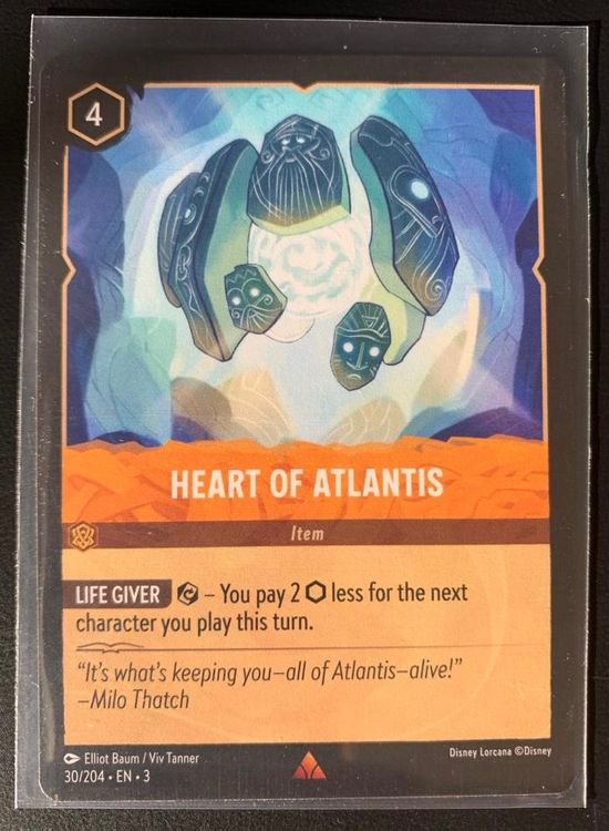 Lorcana Disney HEART OF ATLANTIS 30/204 EN 3 Rare Kaufen