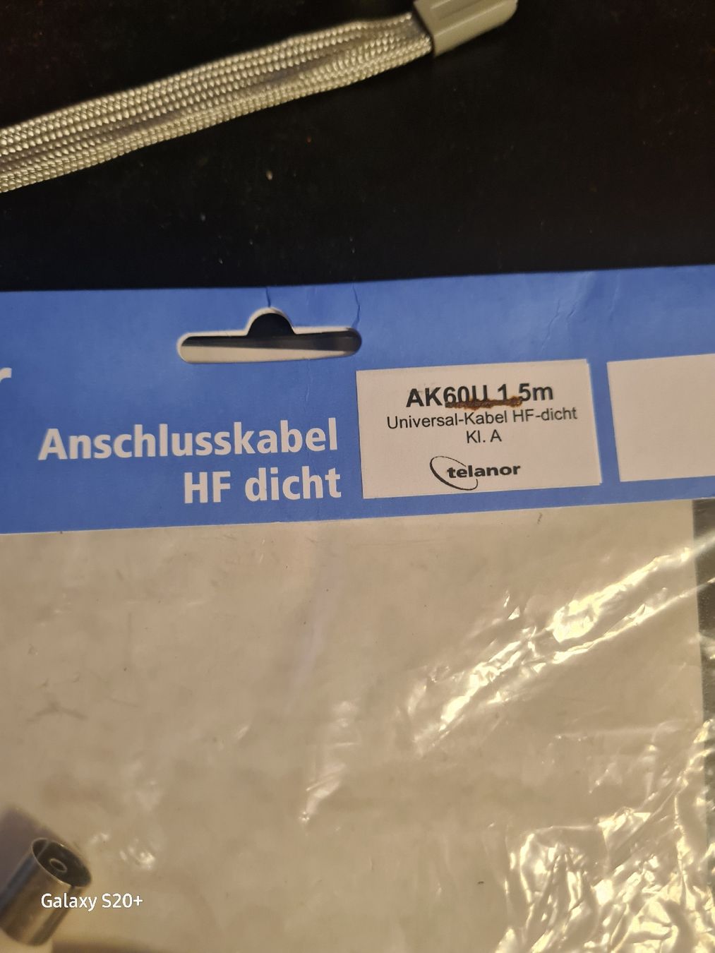 Kabel: Anschlusskabel HF-dicht, Universal 1.5m – Neu und originalverpackt aus Zürich von Alibaba1234 1