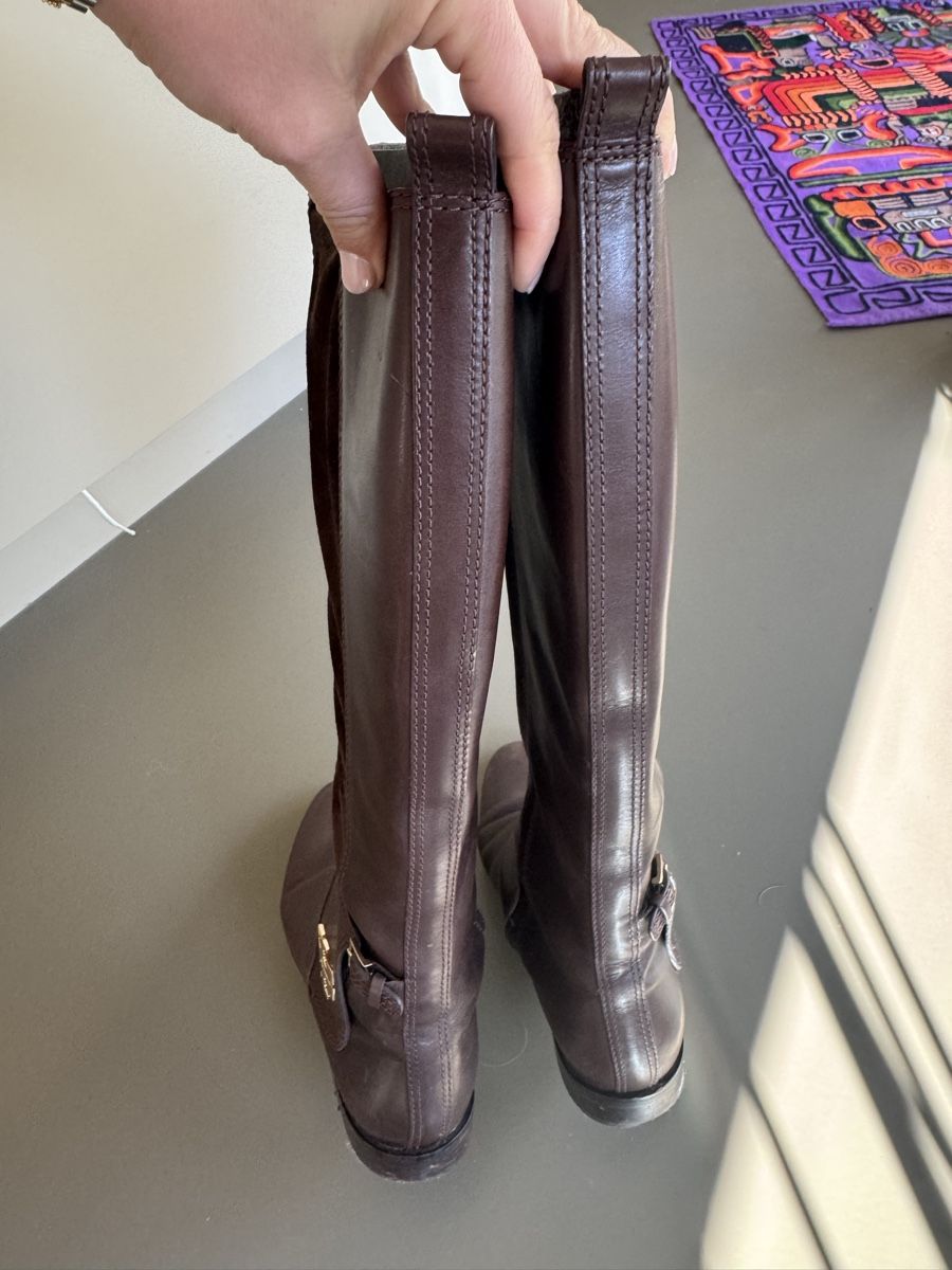 Tory Burch Scarpe da donna: Brown Leather Tory Burch Riding Boots l 39 – Usato da Zürich venduto da alieacelina 1