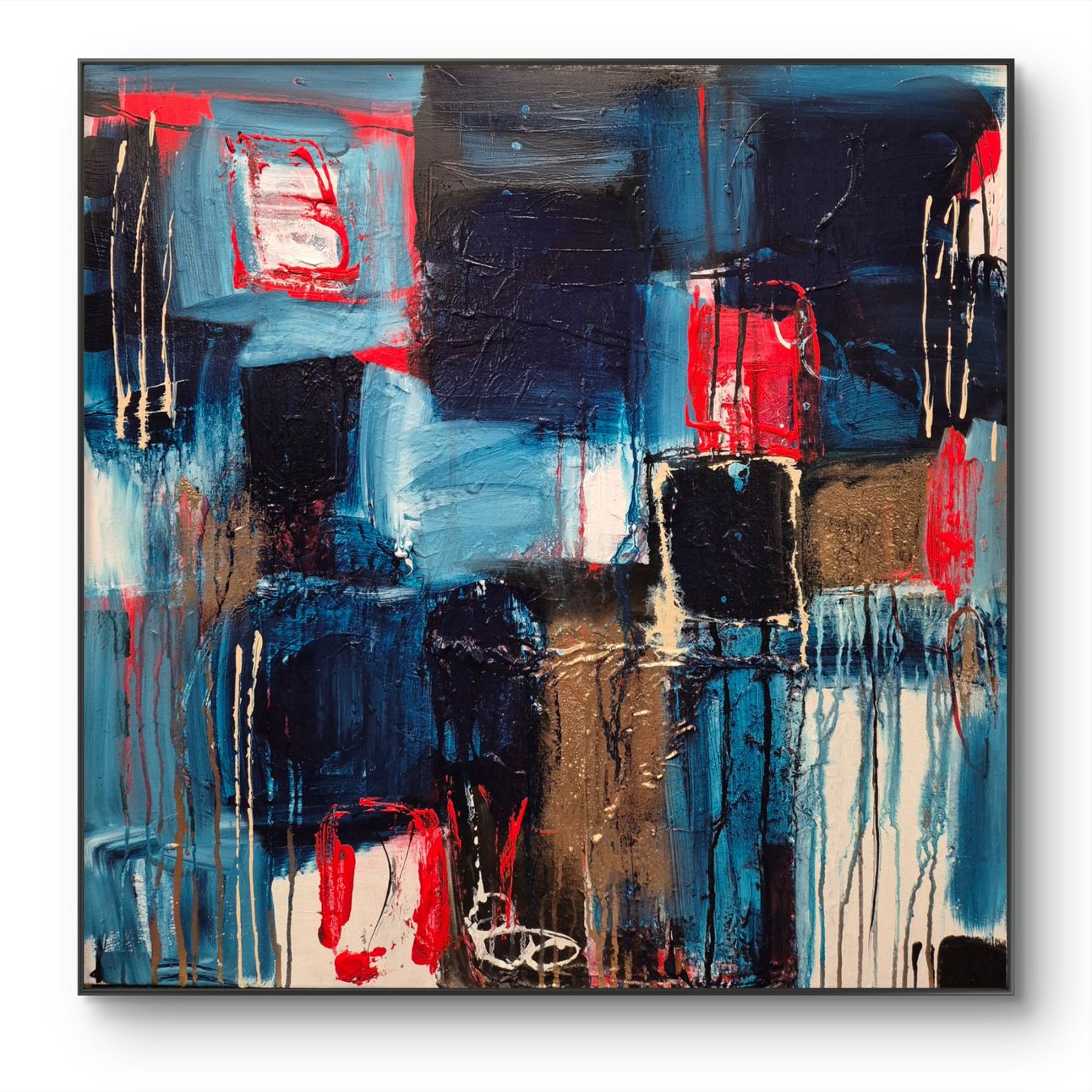 Poster & Bilder: Abstraktes Bild 80x80cm mit Rahmen – Neu (gemäss Beschreibung) aus Urdorf von Contra8 1