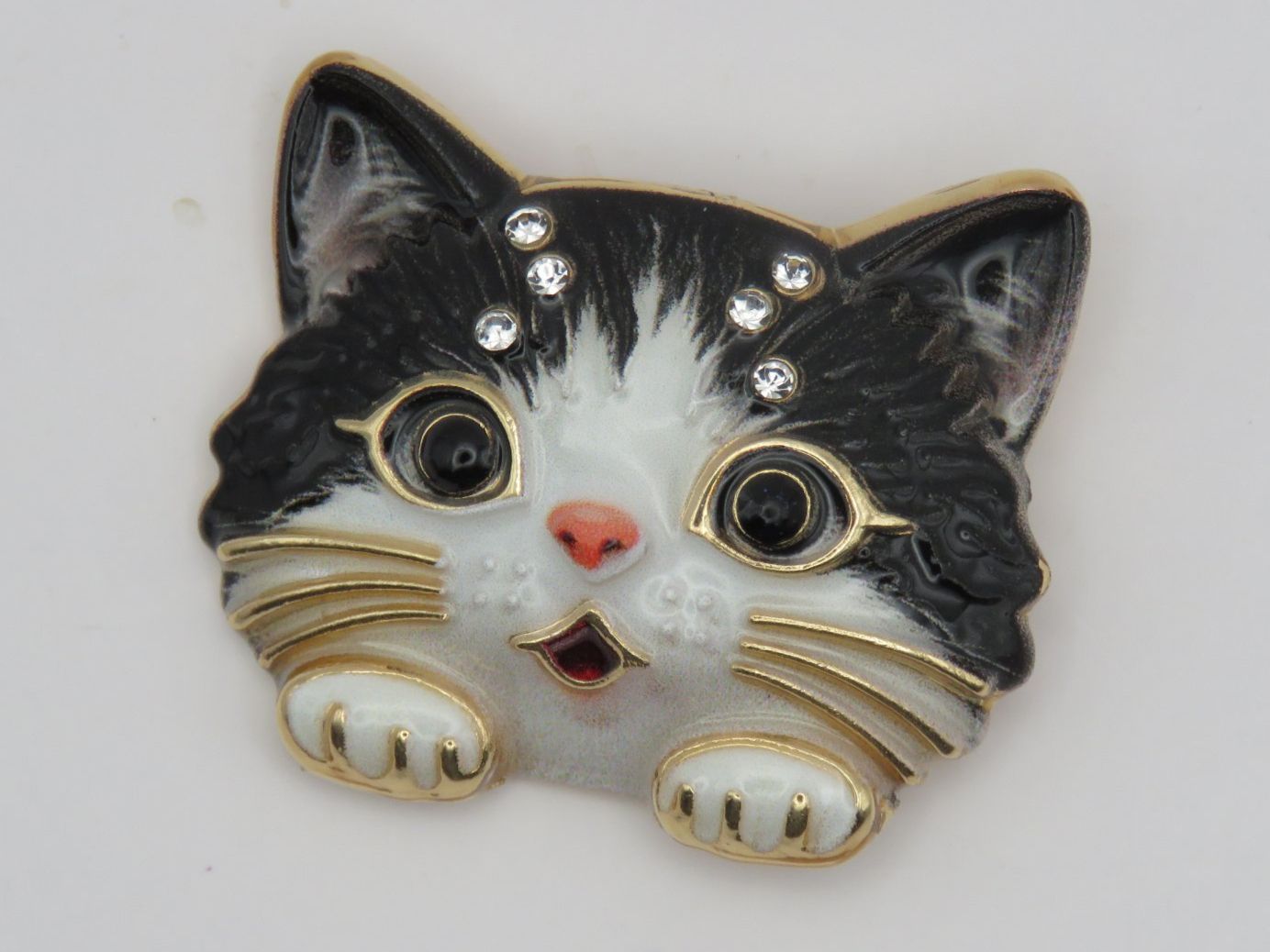 Broches & Aiguilles: Brosche - BÜSI - Emaille - Glitzersteine - 4x3,5cm – Neuf avec emballage d'origine à Grenchen par Yamahwildstar16 2