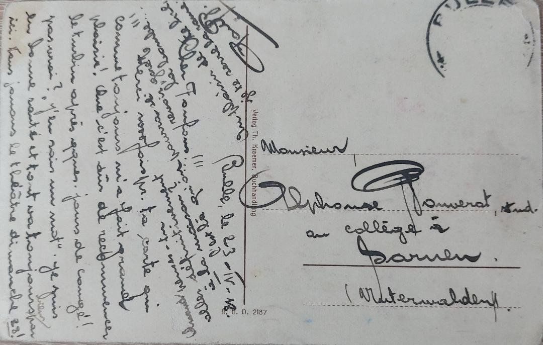 Cartoline postali: SARNEN  -  Kantonalbank  -  1918 – Usato da Delémont venduto da Domdom1 1