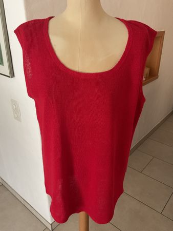 Linen Strick 🧶 Pullover ohne Ärmel XL