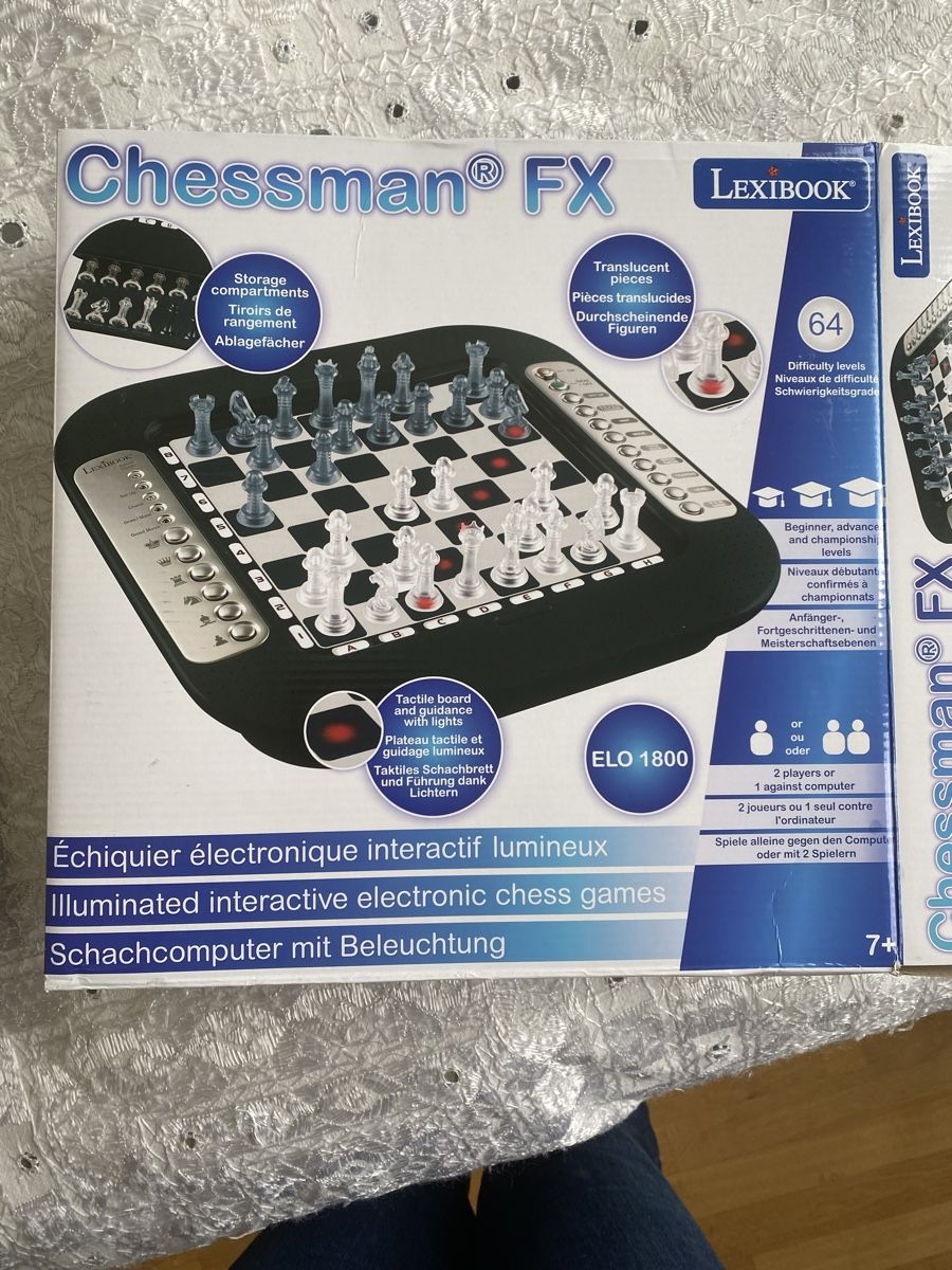 Jeux: Chessman FX Schachcomputer mit Beleuchtung, Lexibook – Neuf (Voir description) à Au ZH par VinT 2