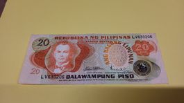 Philippinen 20 Piso Banknote, Sammlerstück, Selten!