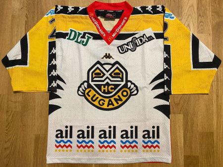 MATCH WORN HC LUGANO # 2 TRIKOT MAGLIA MAILLOT HCL S