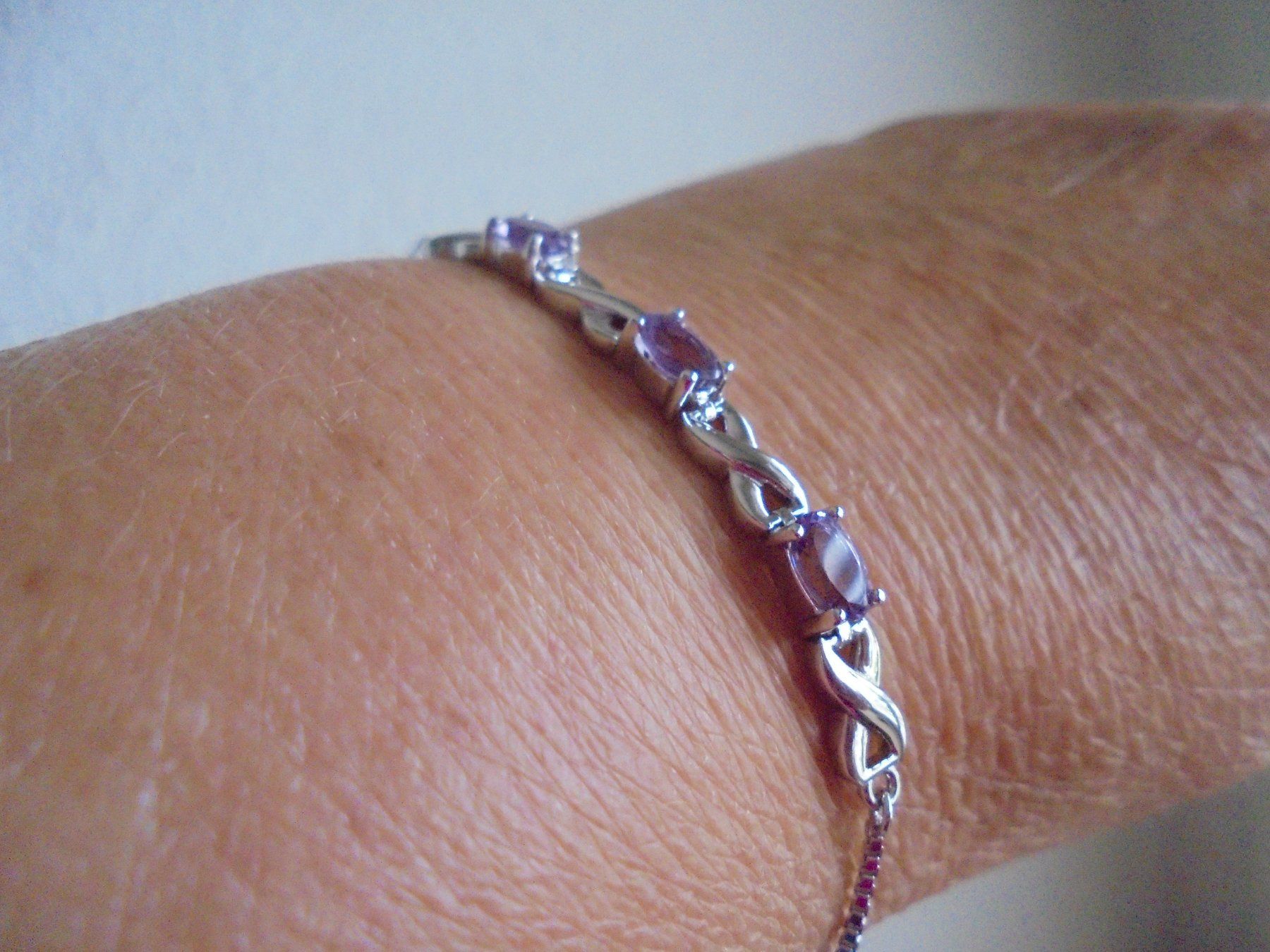 Bracciali & Braccialetti: Echtschmuck: Silberarmband 925er mit Amethyst – Nuovo (secondo la descrizione) da Zuchwil venduto da maumauchi 4