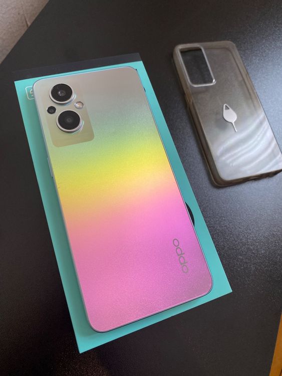 BORYA Handyhülle Für Oppo Reno 8 Lite 5G – Ultradünn, TPU, Mit Glitzer, Blau