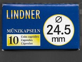 Lindner 10er Pack Münzkapseln 24,5 mm