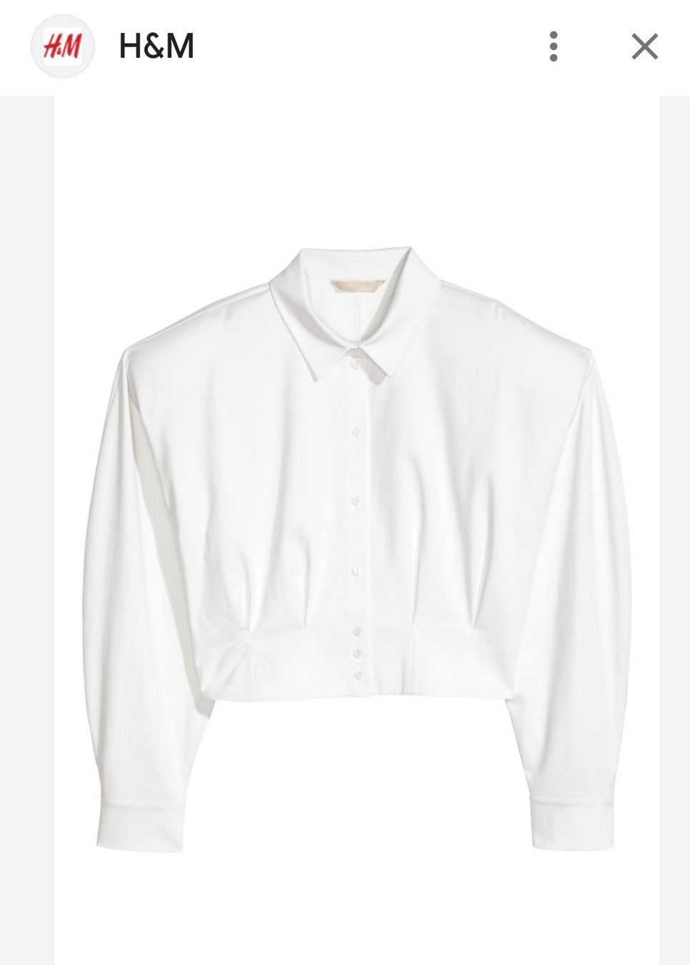 H&M Giacche: White Cropped Cotton jacket H&M – Usato da Oberwil b. Zug venduto da fis_2wtq