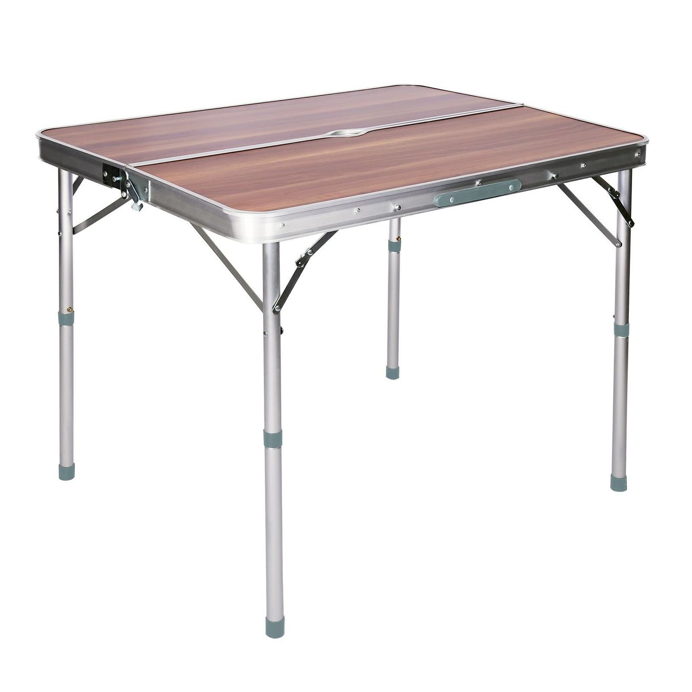 Mobili da campeggio: WilTec Alu Koffertisch 2Bänke Holzdesign – Nuovo e nell'imballaggio originale da Bottighofen venduto da zaap 4