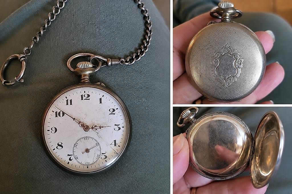 Sonstiges Uhren Zubehör:  Alte Taschenuhr mit Kette – Defekt aus Dürrenäsch von Noana1108