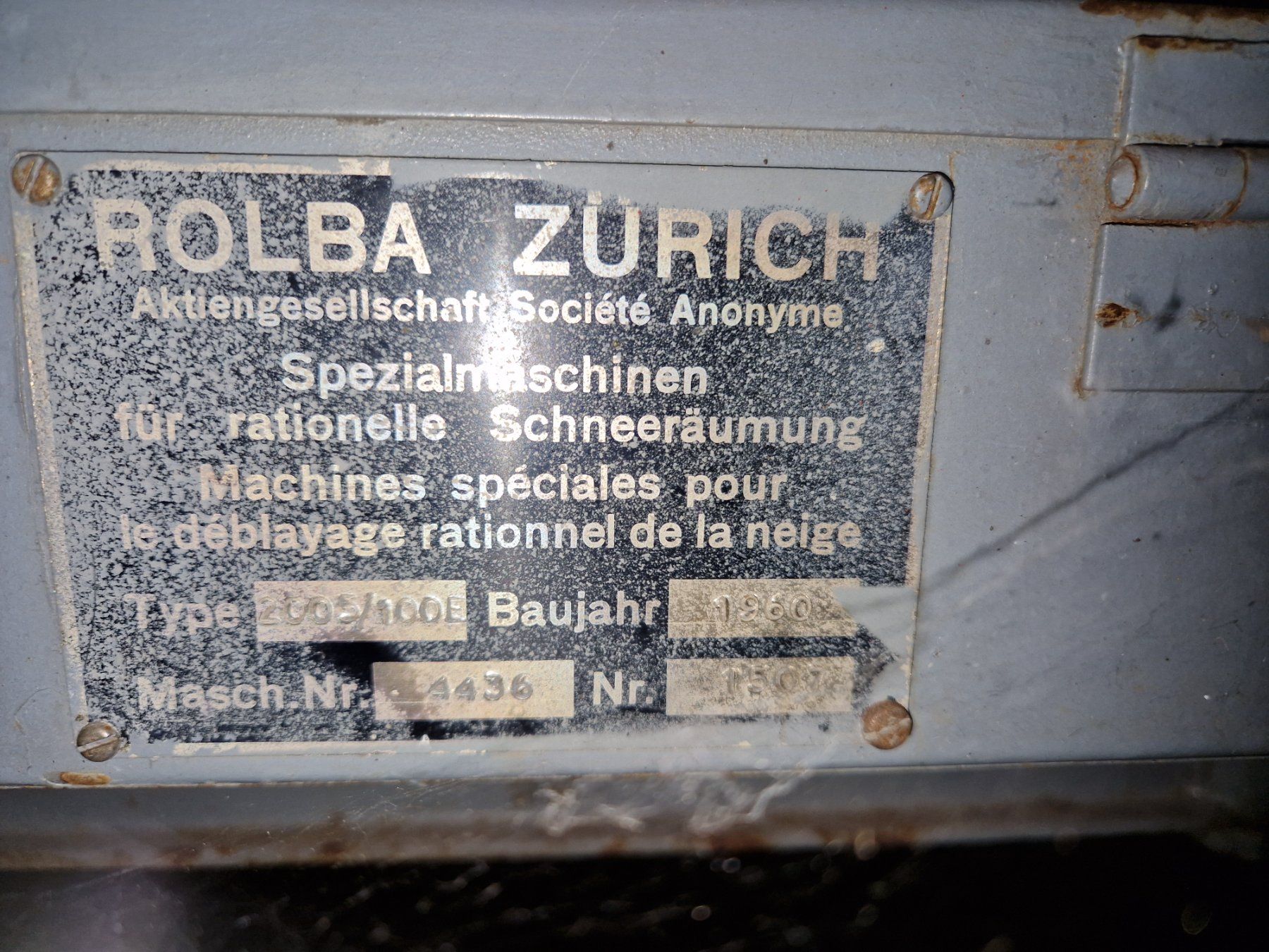 Rolba Tutte le macchine: Rolba Schneefräse – Difettoso da Roggwil TG venduto da Rollingmaster 3